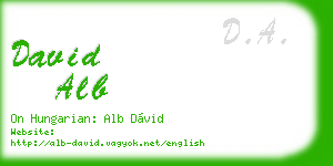 david alb business card